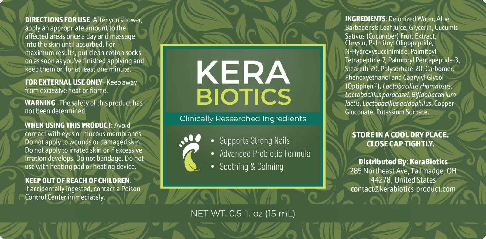 kerabiotics supplement fact